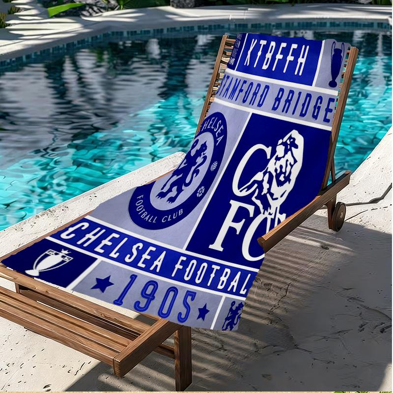 Chelsea F.C Print Beach Towel, Versatile Lightweight Absorbent Beach Towel for Pool Surf Yoga Bathroom, Perfect Birthday Holiday Gift