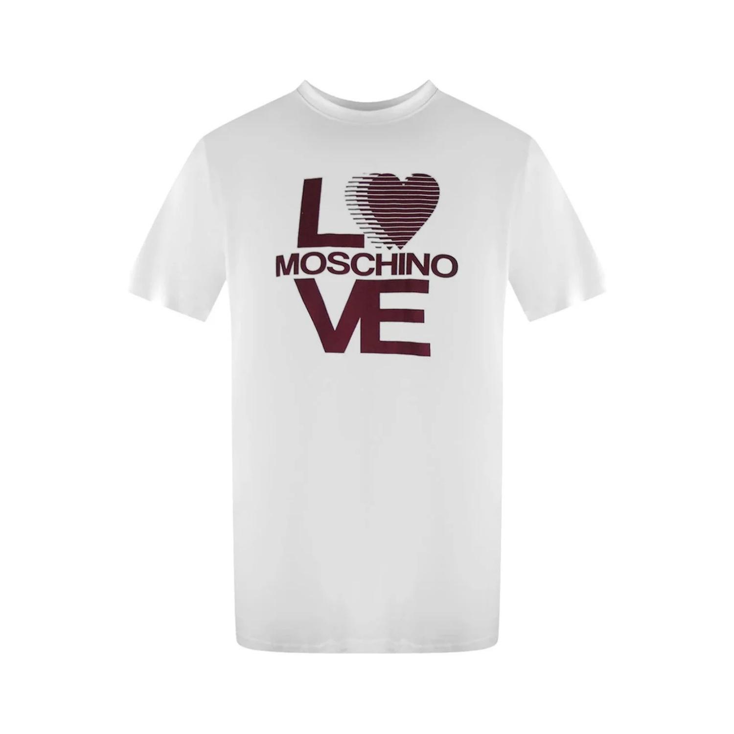 Distinctive Love Moschino Белая футболка с логотипом Love Moschino S чёрный