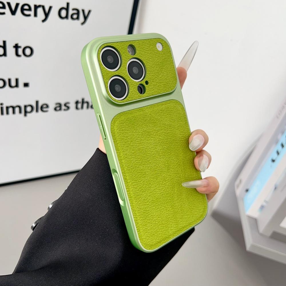 Original Frosted PU Leather Texture Phone Case For iPhone 17 Air 16 15 14 13 Pro Max Nonslip Shockproof Soft Orange Bumper Cover