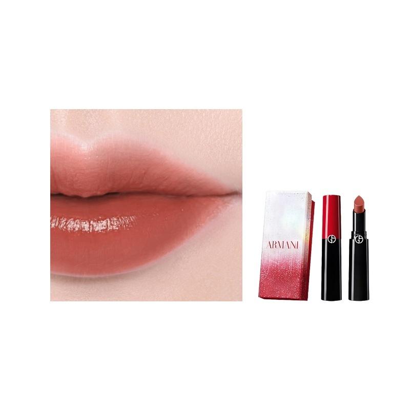 Armani Rights Lipstick 2025 Christmas Limited Gift Box Moisturizing and Easy to Color #110 Relaxing Nude Powder красный
