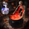 Generador de Niebla Espeluznante para Casa Encantada Halloween Caldero de Bruja Máquina de Niebla, Ultrasónico con LED Brillante, Cubo de Dulces de Plástico Creativo Accesorios Decoración de Fiesta