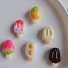 Lovely Chocolate Strawberry Ice Cream Popsicle Summer Resin Charms Cute Food Crafts or DIY Jewelry Making