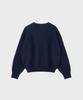 WORK ON BODY OFF Lanugo Semi-Overfit Brushed Round Neck Knit [Navy]