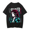 Japan Anime Demon Slayer Graphic Print T-shirt Men Women Loose Casual Oversized Cotton Comfortable Soft Top Streetwear Harajuku Fashion Summer New Tee