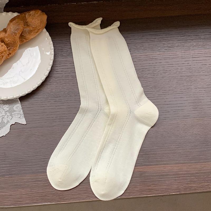 

Женские летние тонкие сетчатые влагоотводящие дышащие хлопковые носки-гольфы с лунным узором 1 pair