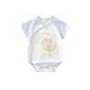 Newborn Baby Cotton Short Sleeve Romper - Triangle Crawling Suit, Lightweight, Snap Crotch, Class A.