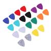 20 Piezas Púas de Fieltro para Ukelele Agarre Cómodo Forma de Corazón Púa con Bolsa de Almacenamiento para Instrumentos de Cuerda de Nylon Colores Mixtos