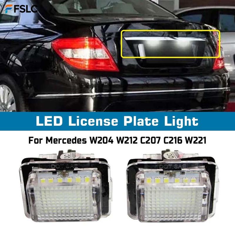 For Mercedes W204 W212 C207 C216 W221 Car Flashing Error Free SMD LED License Plate Light Kit Car License Plate Lights