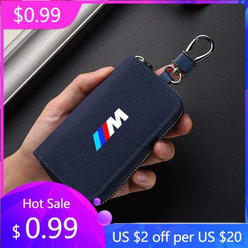 Nowe Skórzane Etui Uchwyt na Kluczyki Samochodowe Brelok Etui Torba do Przechowywania Pokrowiec Dla BMW z Emblematem M E46 E36 E34 F10 E90 F30 E60 F30 E53 E30 E