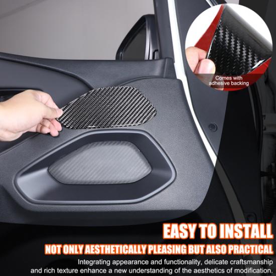 Soft Carbon fiber Interior Door Panel Trim Sticker For Nissan Frontier 2024-25