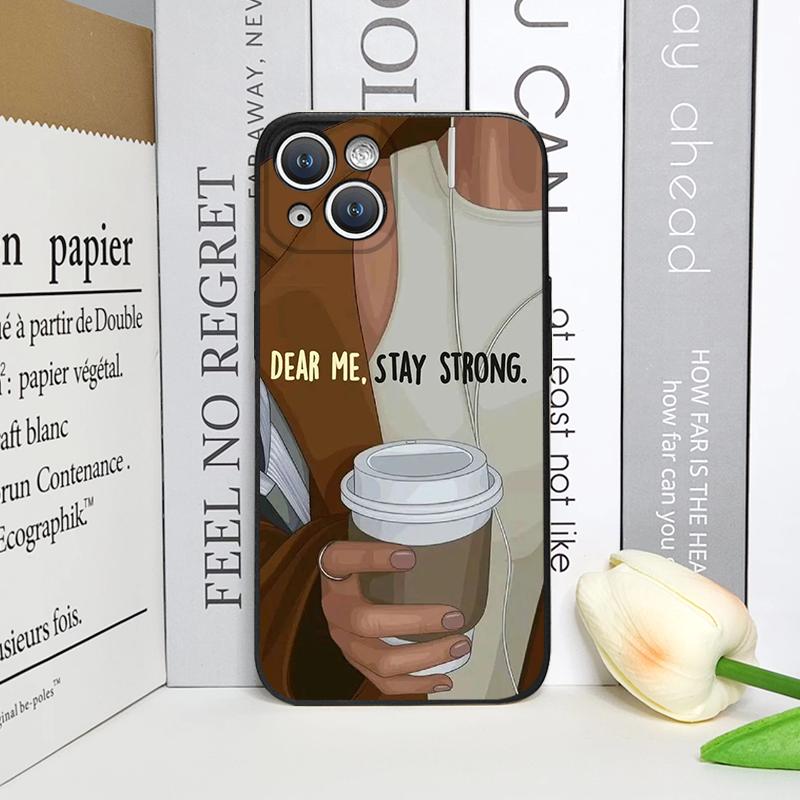 Girl Women Coffee Miss Phone Case for Iphone 16 12 11 14 13 15 Pro Max Mini X XS XR SE 7 8 16Plus Fashion Lady Female Soft Cover