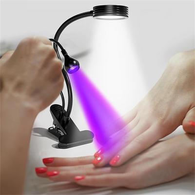 Dvouhlavá UV LED lampa na nehty Flexibilní připínací stůl 360stupňová lampa na sušení nehtů Mini USB lampa na manikúru Sušák na nehty UV Sušák na nehty