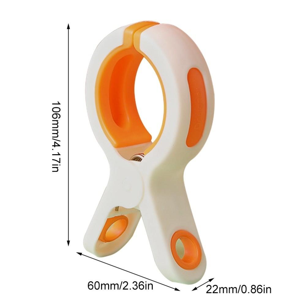 5Pcs Strong Grip Large Size Clothes Clips Plastic Anti-slip Clothes Pegs Windproof Thickened Laundry Clips Balcony