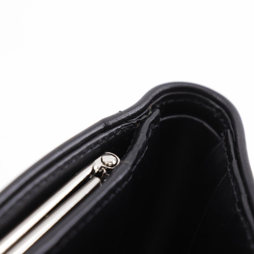 COACH logo Bi-Fold Wallet Gamaguchi black Calfskin Women Used