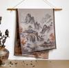 Landscape Landscape Oil Painting Autumn And Winter Long Thin National Style Scarf Women'S Air-Conditioned Room Imitation Cashmere Shawl Scarf