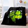 Christmas Gift Comedy Movie How the Grinch Stole Christmas Blanket Home Warming, Four Season Bed Decoration Sofa Cover Flannel Throwing Blanket K5
