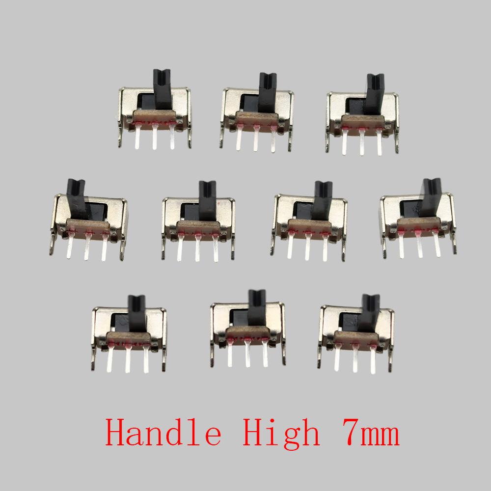 Micro Mini Slide Switch SPDT 1P2T Toggle Switch 2 Position 3 Pin On-Off DIP Panel Mount for Arduino PCB Project DIY DC 50V 0.5A