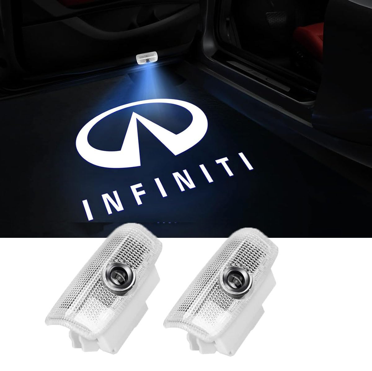 

Yaoperfor Подсветка двери автомобиля с логотипом 2 шт. Проектор для Infiniti QX50/56/60/70/80 Q50/60/70 G25/37 M25/35/37 FX37/50 EX25/35/37 Приветственная подсветка двери