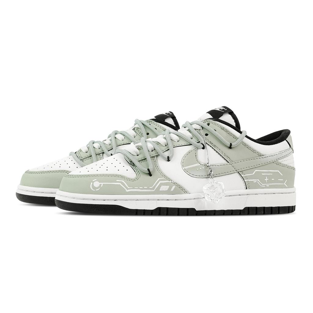 Nike Dunk Cyber Blue And White Porcelain, Heart Box Leather Abrasion Resistant Low top Skateboard Shoes Unisex DD1391-100(Team773--)