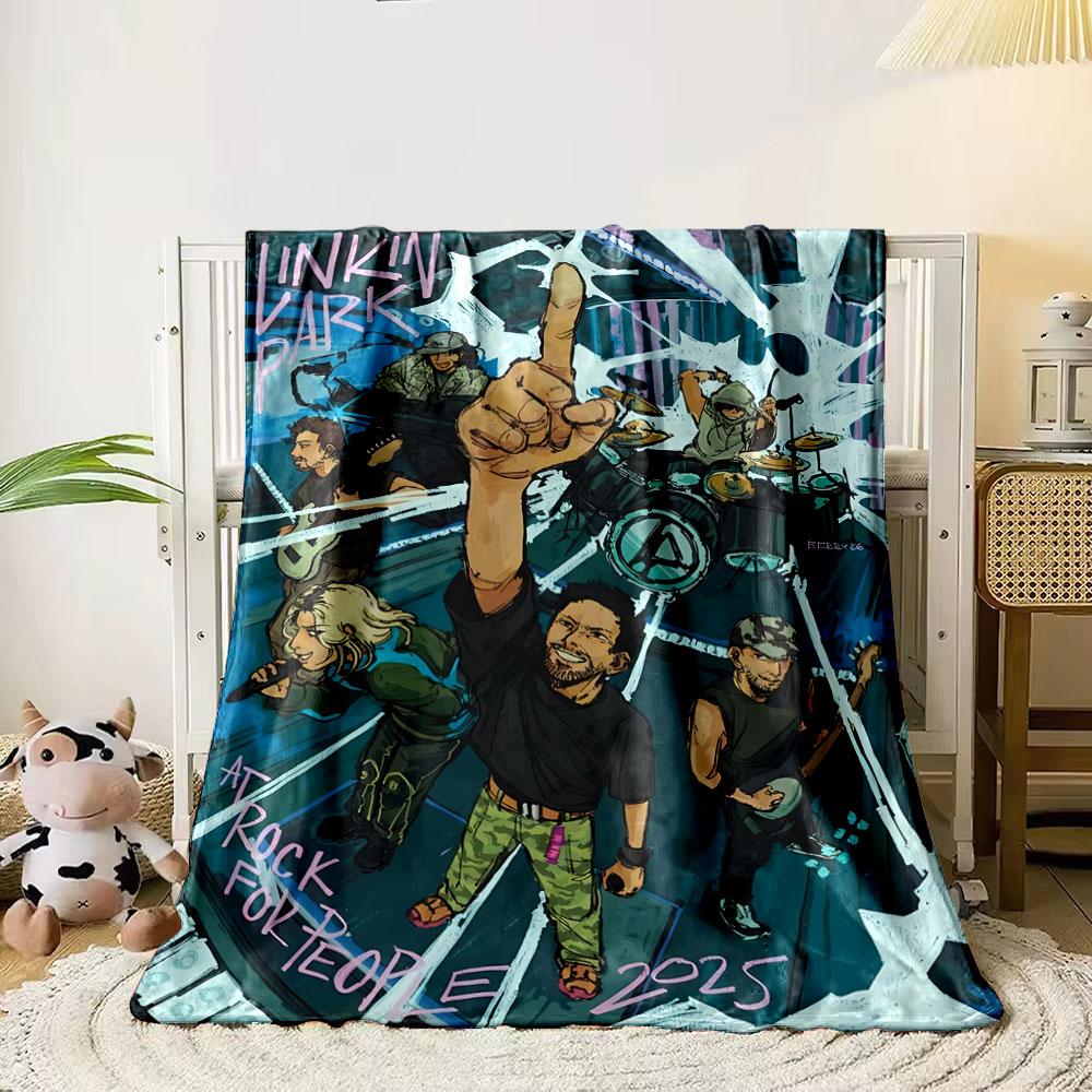 

A vibrant band performance with dynamic poses and energetic stage lights. for all seasons blanket lunch break throw gift 80cm x 120cm