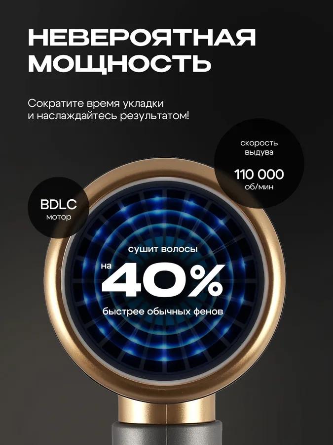 Xiaomi Hair dryer professional Double A 1800 W, speeds 3, nozzles 1, grey metallic