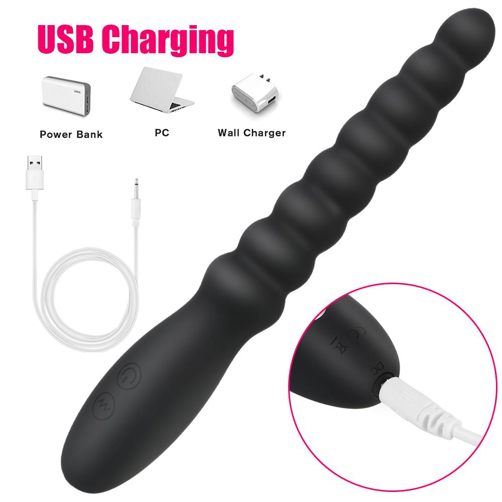 20cm Stick Vibrators for Women Nipple Clit Stimulator Vaginal Plug Anal Beads Dildo Female Masturbator Sex Toy