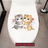 Cute Cat Bathroom Toilet Stickers Modern Decorative Home Stickers Waterproof Decal Self-adhesive