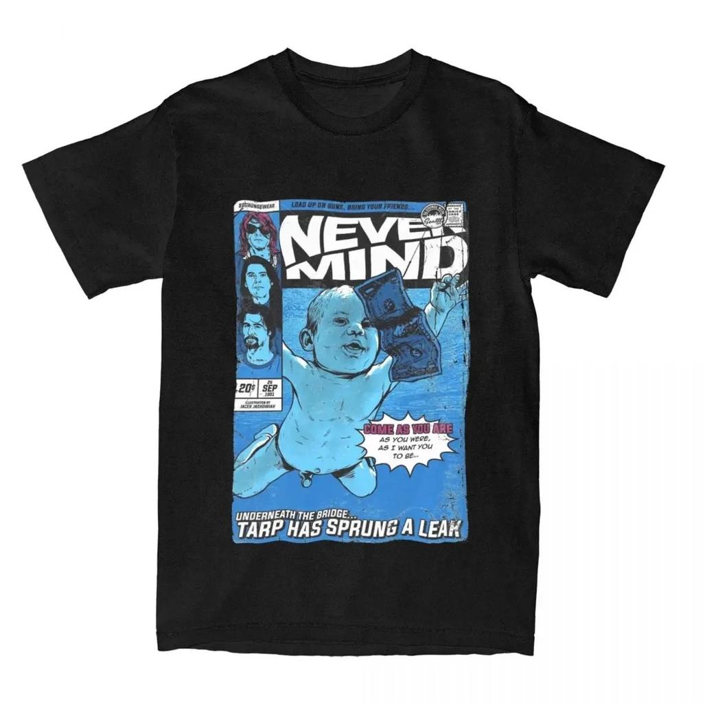 Nirvana Groupe de Rock Album Classique Affiche Impression Graphique T-shirt en Coton Streetwear Hip Hop Mode T-shirt Unisexe Femme Haut Lâche Surdimensionné
