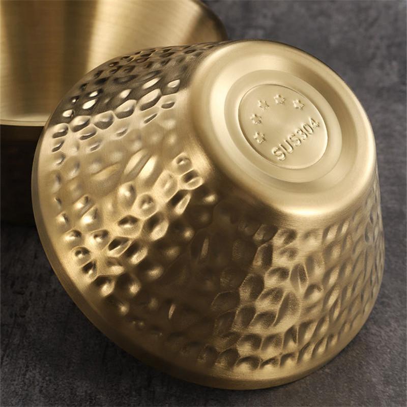 Creative Korean Stainless Steel Ramen Noodle Bowl Tableware for Salad Fruit Mixing Bowls Double Layer Heat insulation