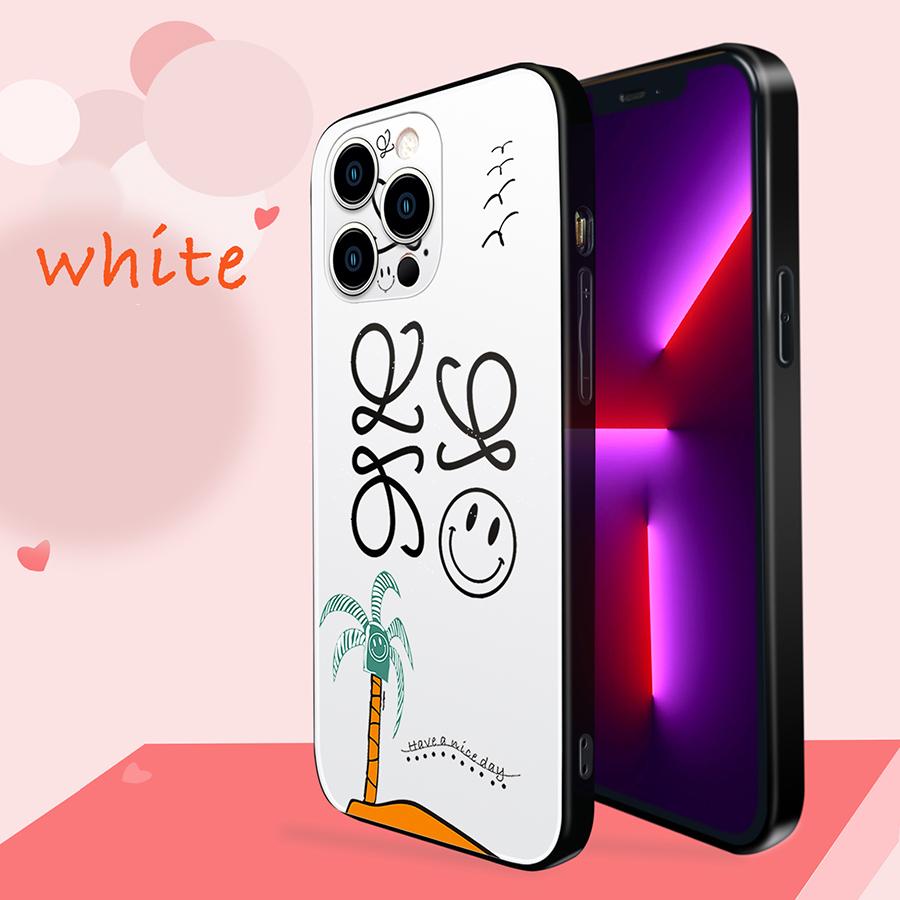 

Модный креативный чехол для телефона с рисунком кокосовой пальмы для iPhone 13 Pro Max 12 Pro Max 11 Pro Max, защитный чехол iPhone 11 белый