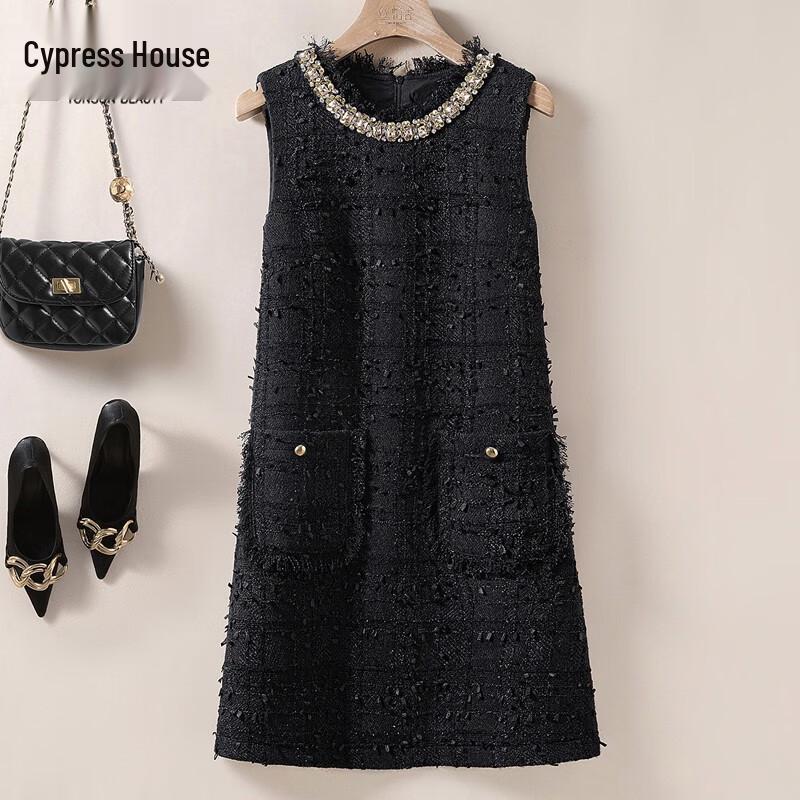 

Sisiboshe Women s Beaded Round Neck A-Line Vest Dress L