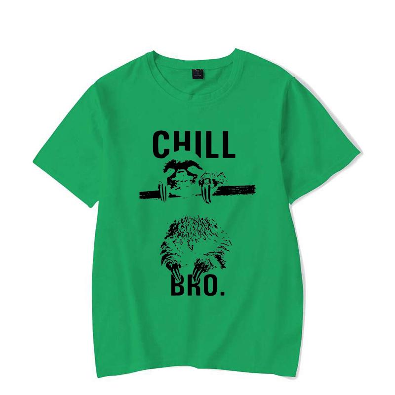 Makaya Cool Swag T-Shirt with Sloth Chill Bro Men's T Shirt Women Fashion Shirt Cute Tops