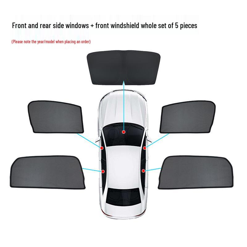 Magnetic Sunshade Screen for Chery Tiggo 8 - Heat Insulating Car Curtains