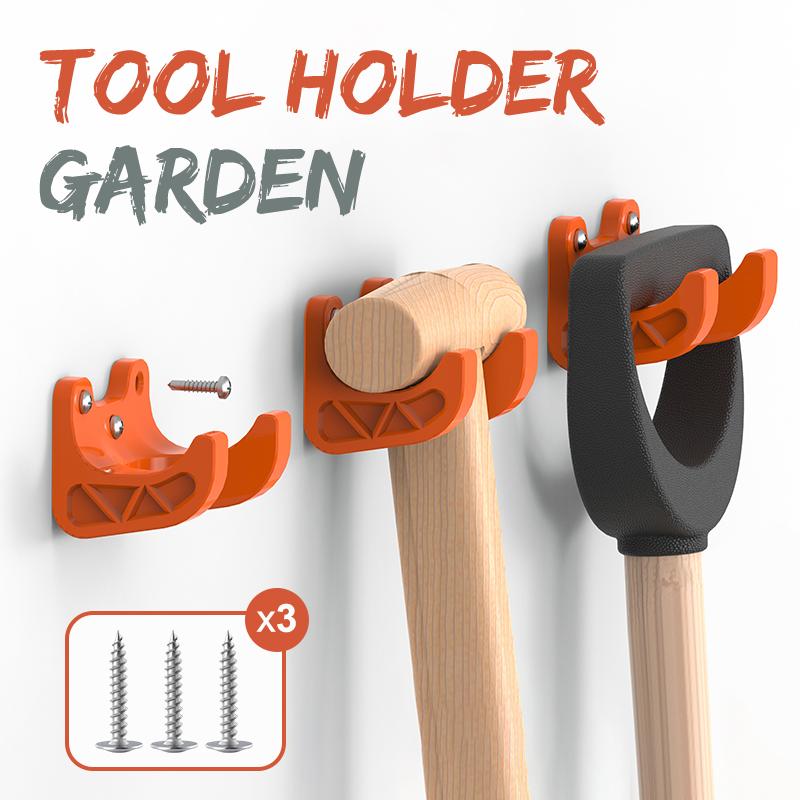 Gardening Tool Hanger With Screws, 35Mm Diameter Broom/Shovel/Rake Storage Hooks, Wall-Mounted Tool Holder Space-Saving