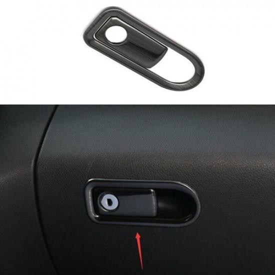 For Benz C-Class 2015-21 Handle Panel Trim Black Titanium Co-Pilot Storage Box