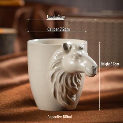 Shangqi Ceramic Coffee Cup with 3D Animal Handle