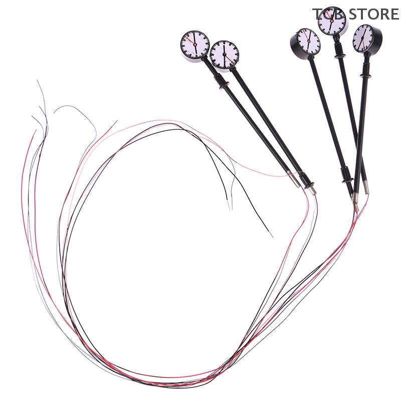 1Pcs 3V Miniature Led Lighting Model Railway HO N Scale Lights Lit Platform Clock Lamp Train Station Layout