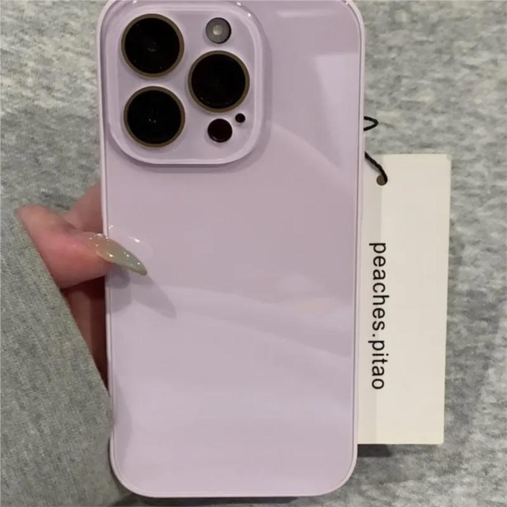Husă de protecție pentru cameră din sticlă securizată de lux în culoare bomboană pentru iPhone 17 16 15 14 13 12 Pro Max, bumper rezistent la șocuri, capac spate dur