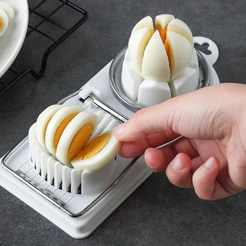 Multifunctional Egg Cutter Stainless Steel Egg Slicer Sectioner Cutter Mold Flower-Shape Luncheon Meat  Kitchen Tools Cooking