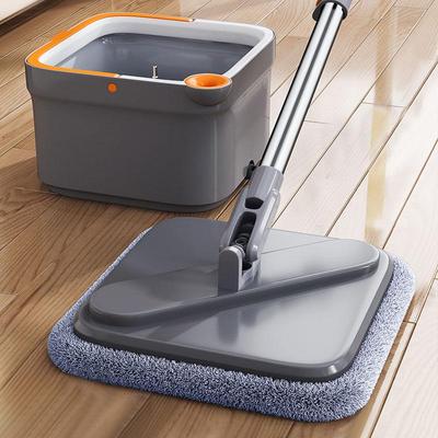 Joybos Spin Mop mit Eimer, handfreier Squeeze Mop, automatische Trennung, flache Mops, Bodenreinigung mit waschbaren Mikrofaser-Pads