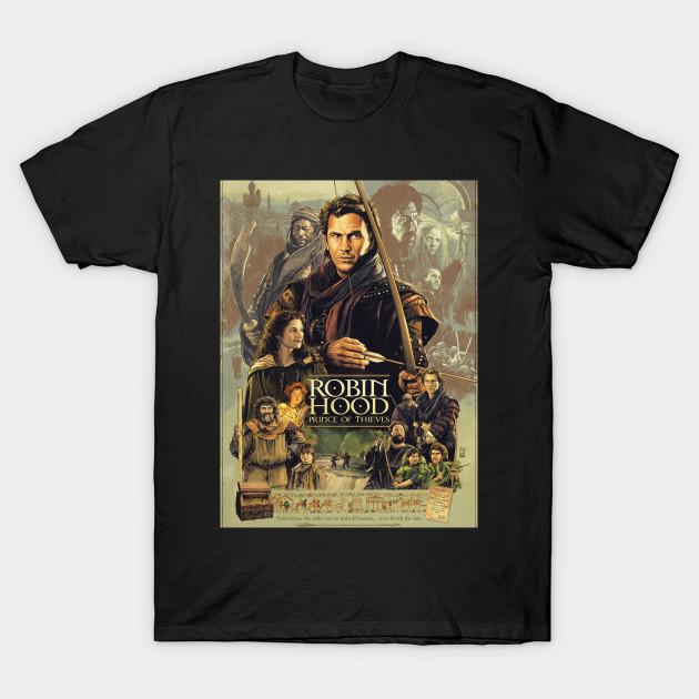 

Men Black Print T-shirt Prince Of Thieves No-Cut Transfer Paper Print Cotton Tshirt S чёрный