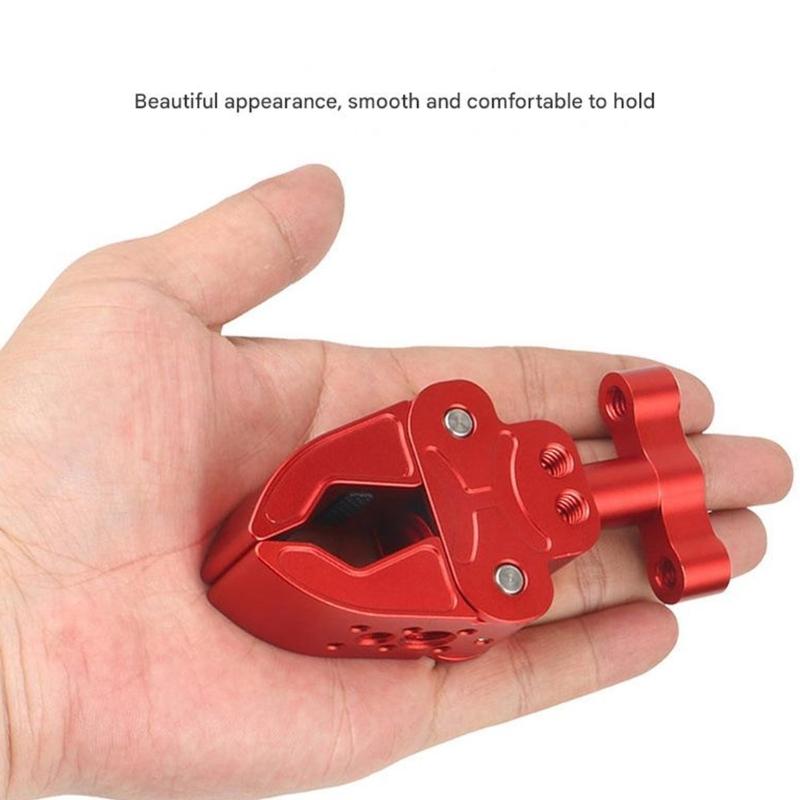 Aluminum Super Crabbing Clamp with 1/4inch 3/8inch Screw Threaded for Photography Accessories Equipment Mounting