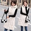 Gilet con cappuccio in piumino da donna di media lunghezza nuova giacca ispessita
