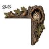 Decorative Accents for Reading Nooks Chipmunk Tree Door Topper, Squirrel Owl Wooden Frame Sign, Funny Whimsical Rustic Home Wall Animals Corner