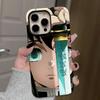 Coque de téléphone brillante avec revêtement par sublimation Plastique dur + Coque souple Demon Slayer: Coque arrière de protection intégrale à motif Kimetsu no Yaiba pour iPhone Samsung