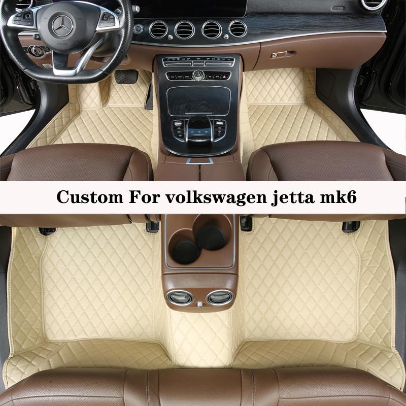 

Автомобильный коврик для Volkswagen Jetta Mk6 2011 2012 2013 2014 2015 2016 кожаный коврик полный комплект роскошные подушечки для ног авто ковер