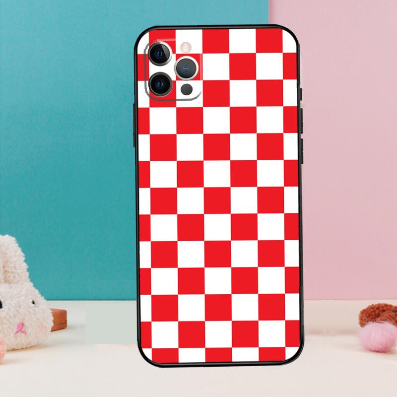 Checkerboard Checkered Board Phone Case For iPhone 17 Air 16 15 14 13 11 12 Pro Max 12 13 mini 15 16 Plus 16e Cover Coque