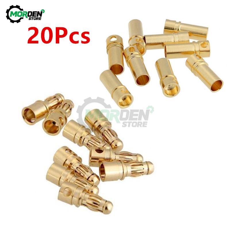 11Pcs 1.1mm DIY Gold Plated Male Female Bullet Banana Connector Plug For RC ESC Battery Motor Terminals Parts