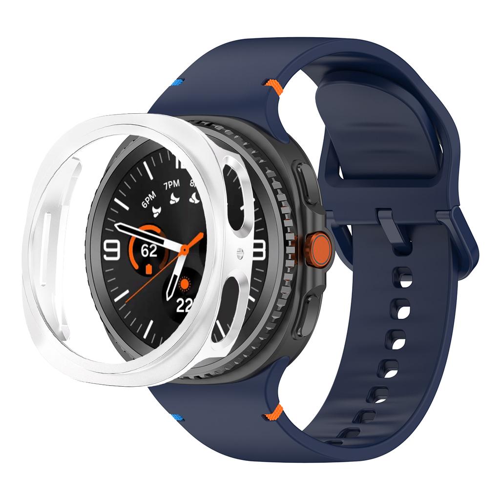 PC-Hülle + Offizielles Armband Für Samsung Galaxy Watch 8 40mm 44mm Silikon Sportarmband Correa Original 1:1 Kein Spalt Bandabdeckung