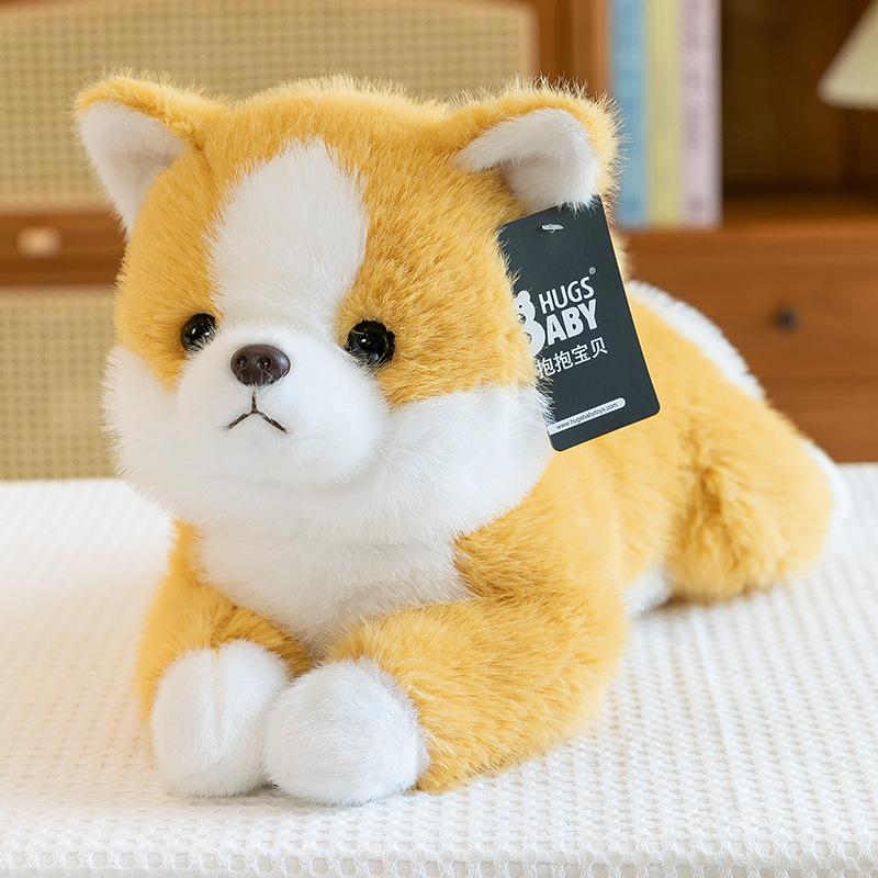 Soft cute dog plush toy children sleeping husky throw pillow corgi ornament shiba inu cushion gift